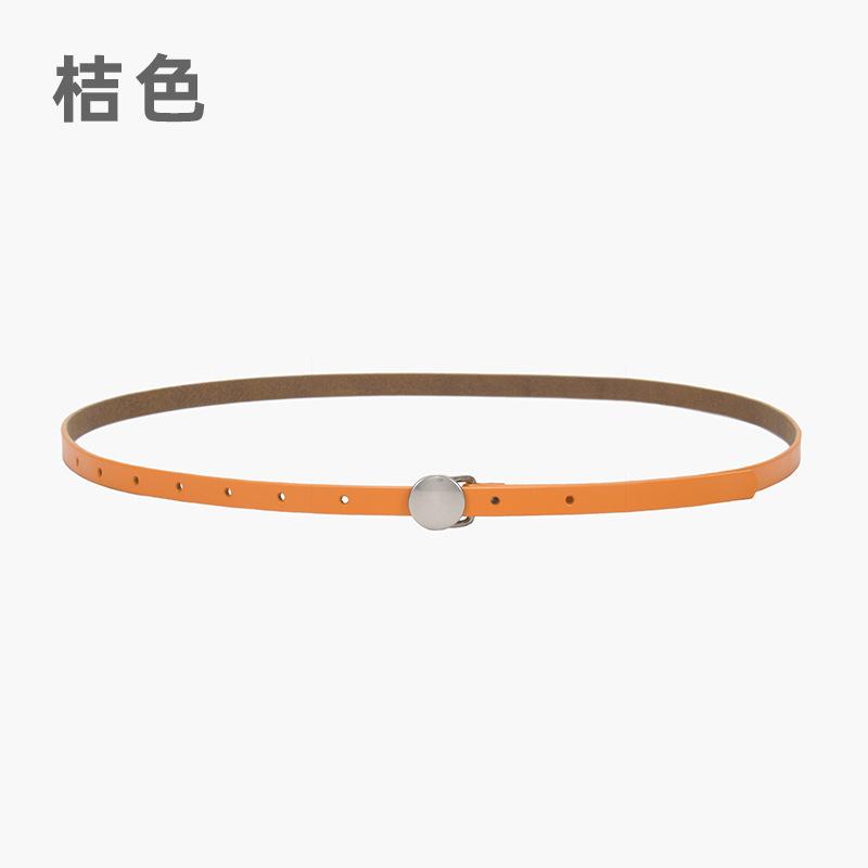 

Belt Women S Thin Shorts Trendy Leather Narrow Belt Pants Summer High Waist Soft Black Simple Small Belt 105cm