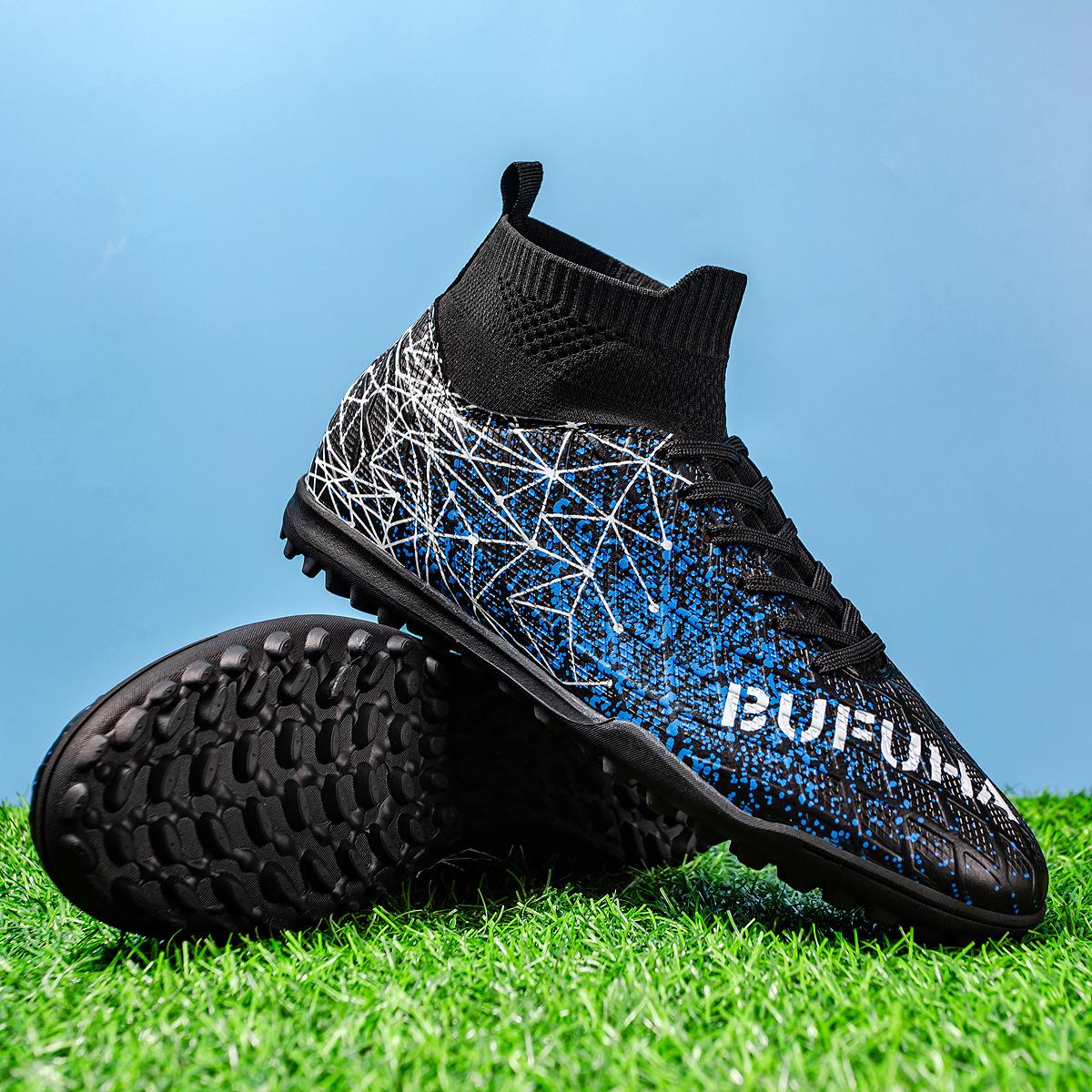 

Основні пуш футбольні бутси нові бутси з довгими шипами молодіжні вуличні футбольні професійні ігрові тренувальні бутси 45 чорний