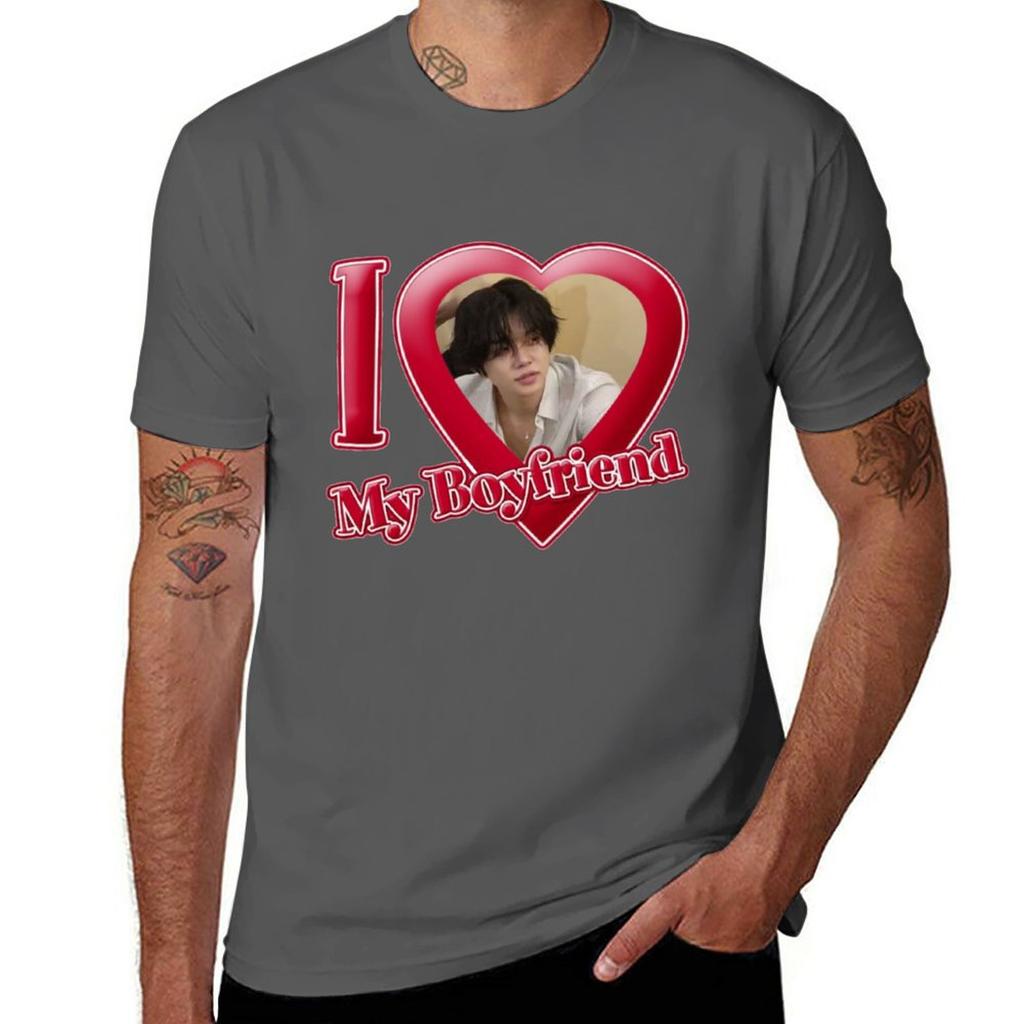 New Yeonjun TXT I love my boyfriend TShirt korean fashion cute tops plus size tops Tshirt men