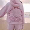 Multicolor Letter Print Casual Hooded Sweatshirt - European & American Style