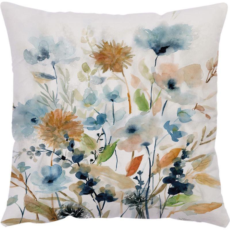 Luxury Home Decor Pillowcase Office Sofa Car Cushion Cover Rose Flower Print