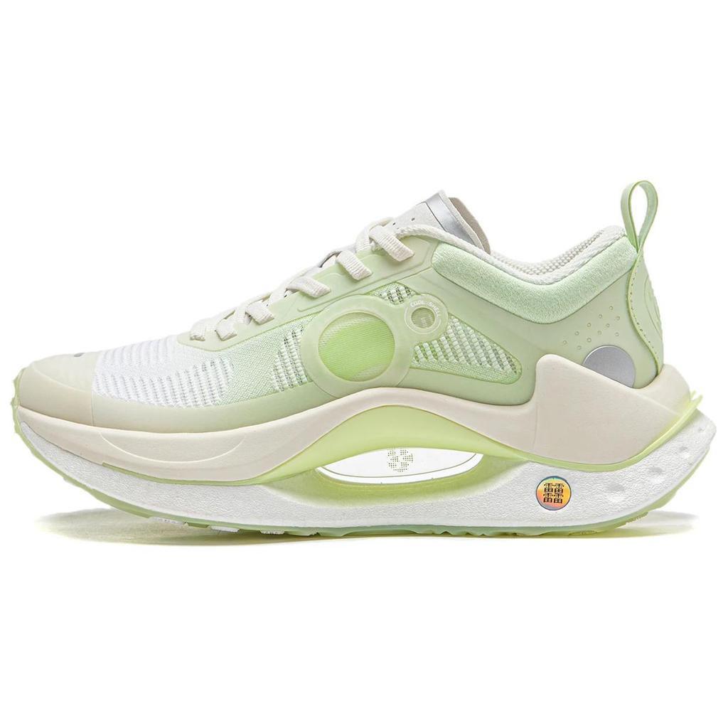 New LiNing Shadow CRC Cushioning, Wear Resistant Low Top Casual Running Shoes Women's White Green AZGT018-14