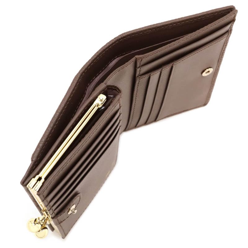 Lanvin Collection Leger Purse Bifold Wallet 65-6255 Mocha