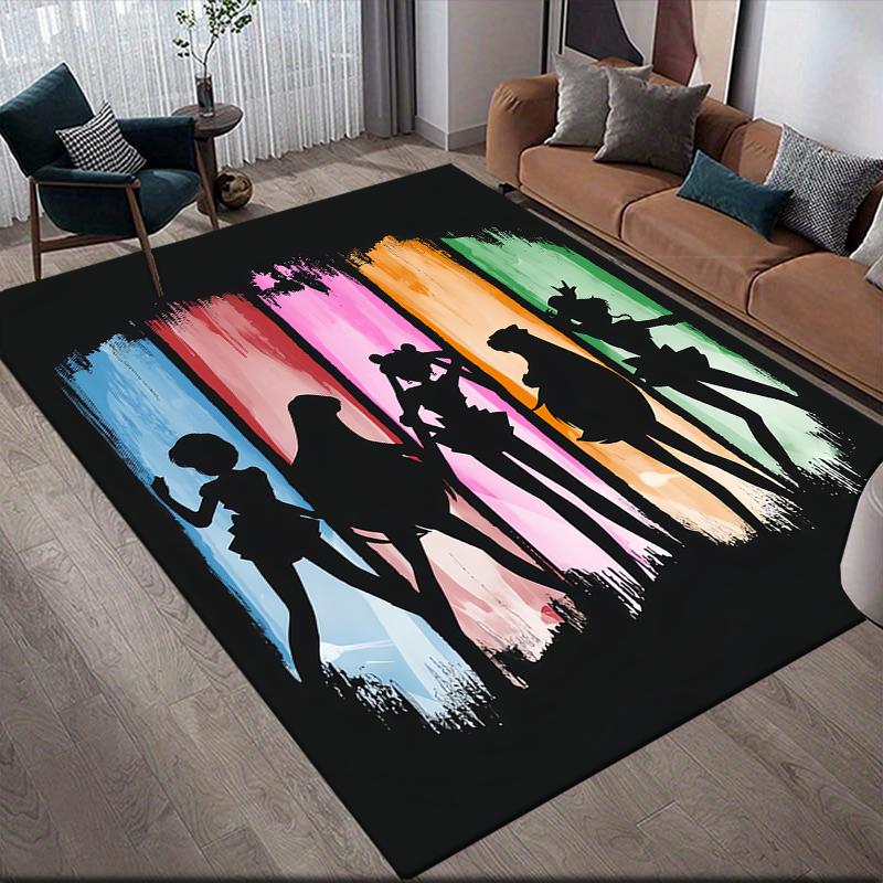 Sailor Moon Silhouette Area Rug, Sailor Moon Fan Soft Carpet, Perfect Gift.chl 60x90cm