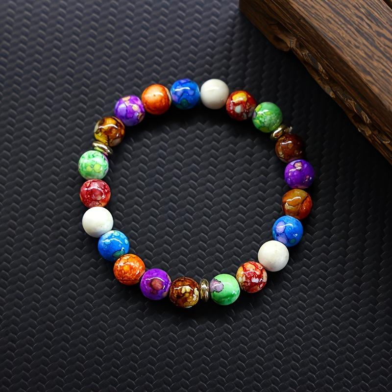 

Bohemian Style Colorful Stone Beaded Necklace & Bracelet Set from Japan and South Korea.