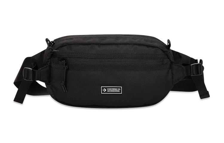 Converse Polyester Crossbody Bag, Fanny Pack Regular Unisex Black 10022098-A01