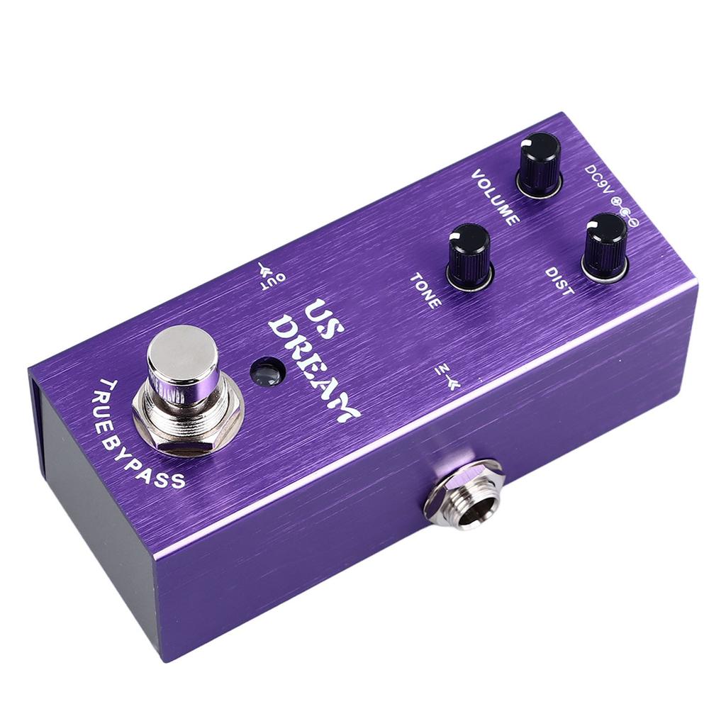 Guitar Distortion Effector Metal Shell Multiple Tones Electric Guitar Effect Pedal Knob Adjustment AN‑03 Purple
