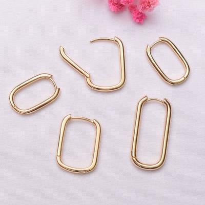 10pcs Color Retention 14K Gold U-Shaped Ear Buckle Smooth Solid French Diy Handmade Accessories Work In Progress