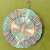 10 Inch Hanging Wind Chime with Rotating Hook Lobster Floral Design Durable Metal Garden Cent