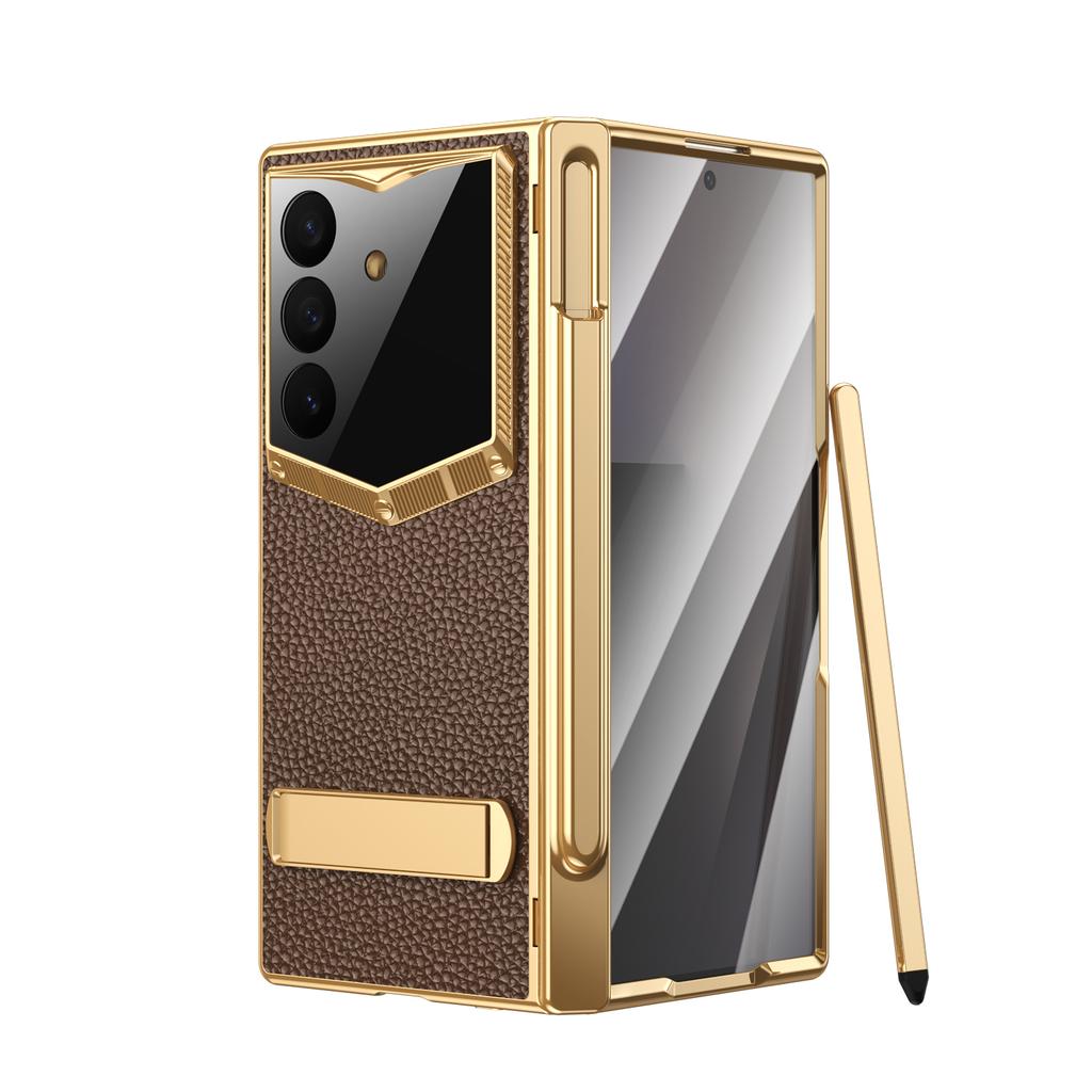 With Protector Glass For Samsung Galaxy Z Fold 8 7 6 5 4 TriFold Case Magnetic Wireless Charging Cover Shockproof Armor Film Pen