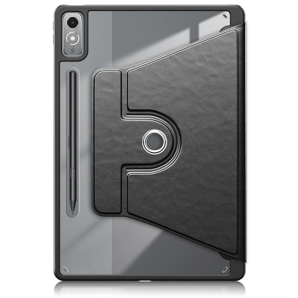 For Lenovo Tab P12 TB371FC Case Leather+Acrylic+TPU Stand Tablet Cover with Auto Wake/Sleep