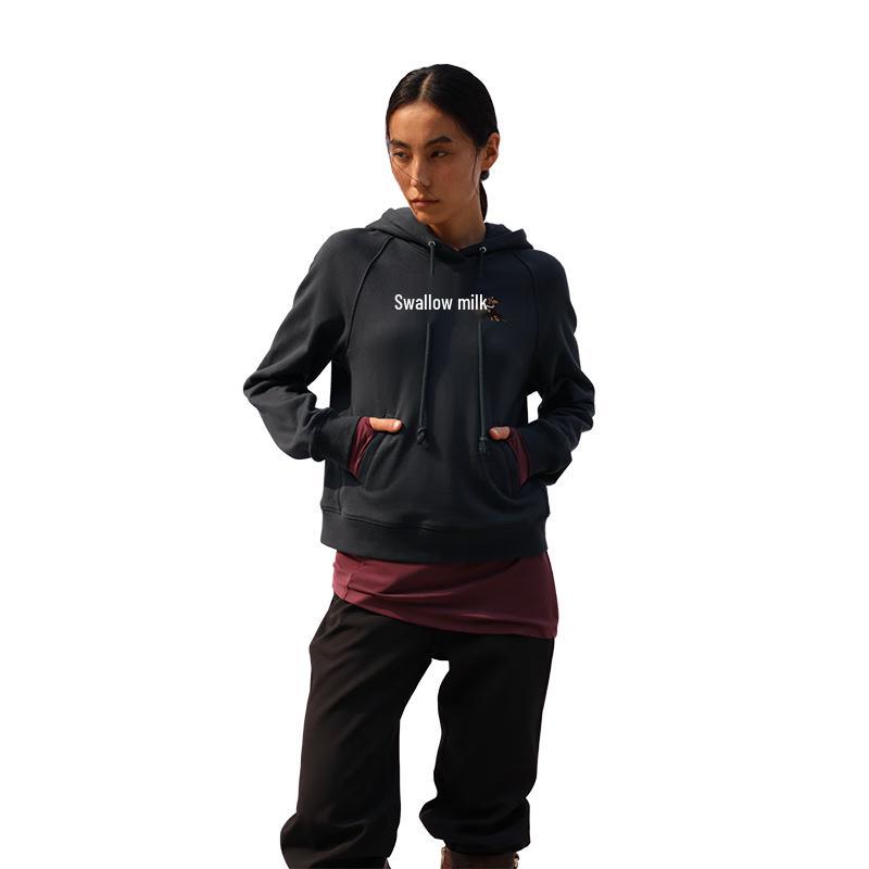 GREEN BELT Women's Puppy Embroidery Hooded Sweatshirt