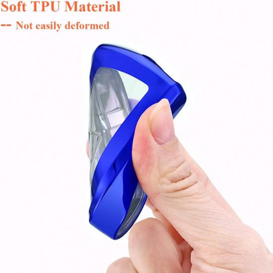 SANRILY 1Pcs Car Key Fob Cover for Toyota Camry RAV4 Corolla Tacoma Noah Esquire Sienta Keyless Entry Remote Key Case Shell with Keychain Silver