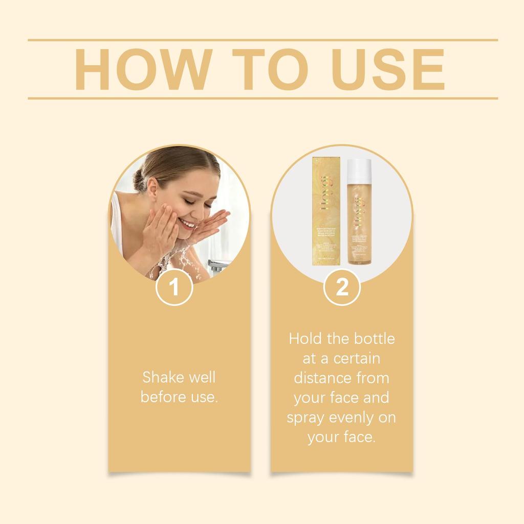 Hoygi Spray Crème Solaire Fixatrice Transparente SPF50, Hydratant & Léger, Non Gras, Fixateur de Maquillage Longue Tenue à l'Acide Hyaluronique, 75ml
