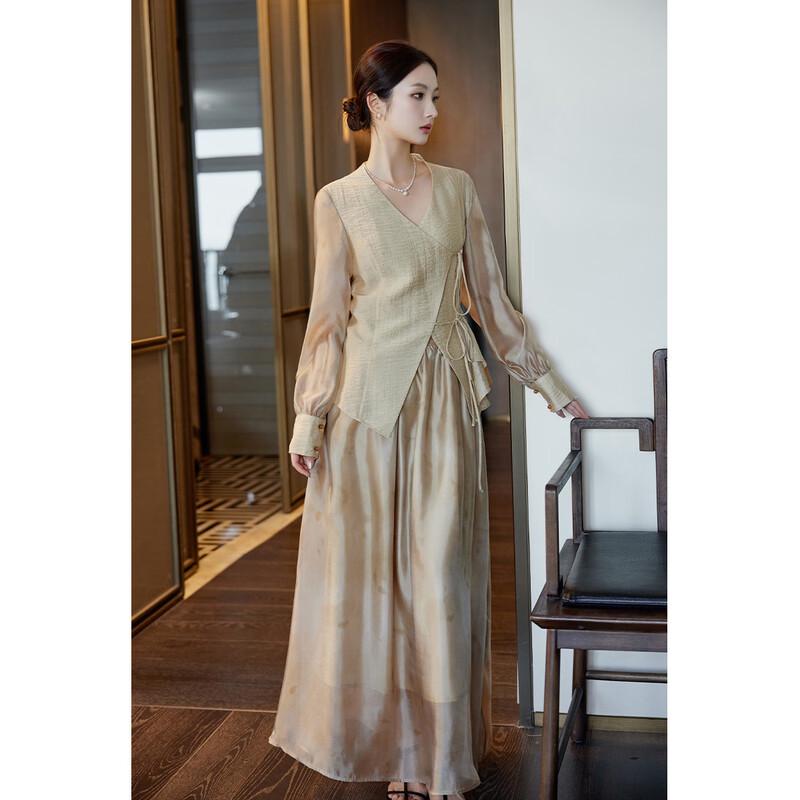 

JK&JS Куртка-топ в новом китайском стиле с цветочным принтом M