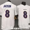 Mens Baltimore Ravens 3rd Generation 8 Jackson White Short Sleeve American Football Jersey