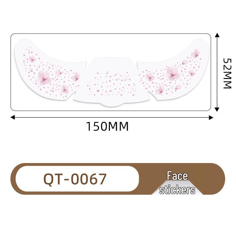 Christmas Butterfly & Flower Face Tattoo Stickers - Fresh European Style Freckle Designs for Parties