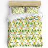 Watercolor Lemon Fruit White Yellow Duvet Cover With Pillow Case Custom 3pcs Bedding Set Quilt Cover Double Bed Home Textile