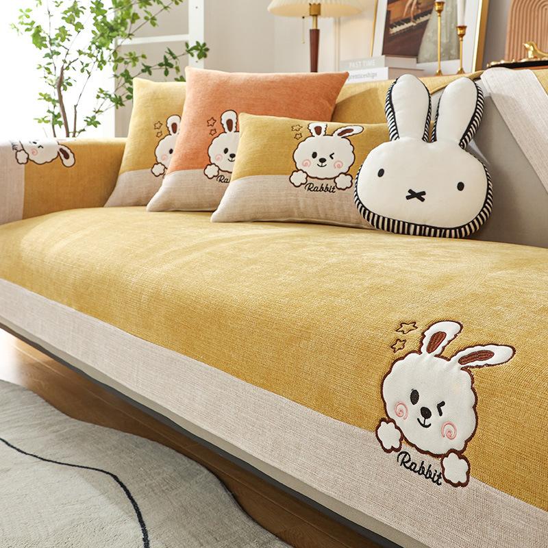 Chenille Sofa Cushion Four Seasons Universal Backrest Towel Cover Cloth Non-Slip Seat Cushions Simple Modern Sofa Cover All Inclusive