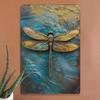 Vintage Dragonfly Metal Tin Sign Retro Wall Art Rustic Home Decor Kitchen Bar