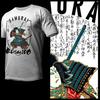 Samurai T-Shirt Bushido Code Japanese Warrior Sword Katana Kanji Ronin Oni