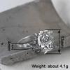 Vintage Flower Opening Rings for Women Anti Silver Color Aesthetic Floral Adjustable Rings Gift Daily Party Retro Jewelry