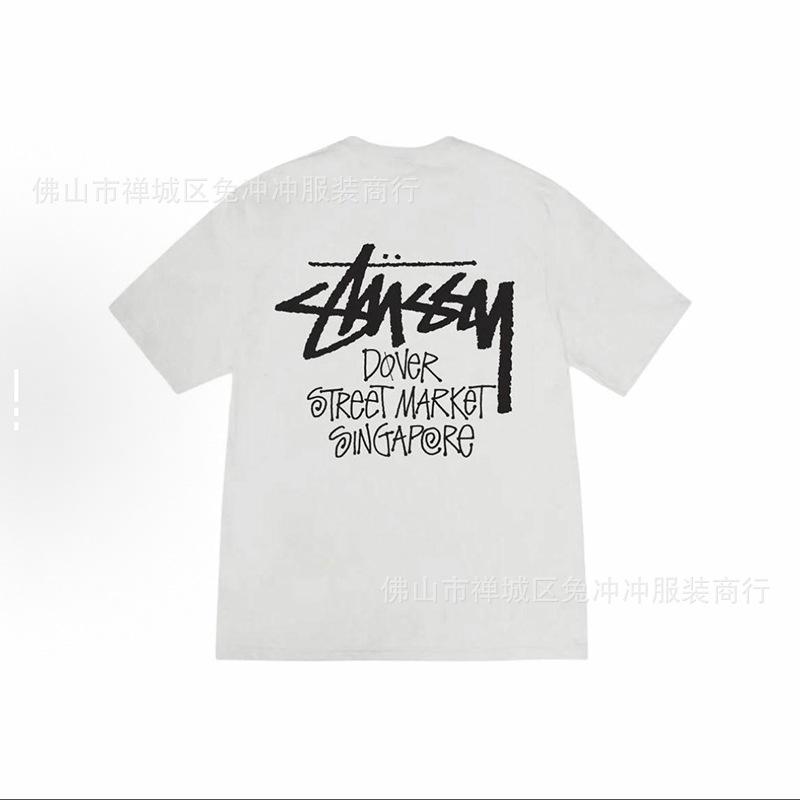 2025 new STU three standards complete spring and summer new tide brand classic cruise printed letters men and women with the same short sleeves