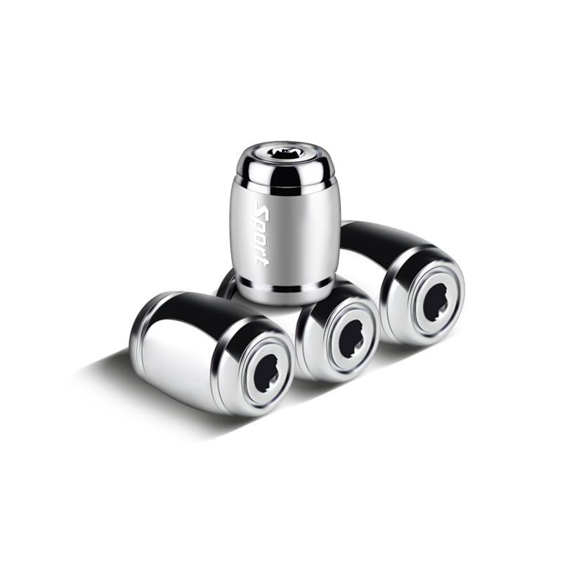 4Pcs/Set HAUSNN Anti-Theft Tire Valve Stem Caps for Car Trucks Motorcycles Valve Stem Cap Dustproof Seal Lock Tight Fit
