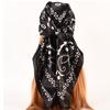2025 Luxury Design Print Silk Square Scarf Women Soft Satin Horse Hairband Neckerchief Office Hijab Headband Foulard Bag Ribbons