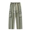 Three-dimensional Pocket Tooling Jeans Men's American Loose Straight Retro Versatile Wide-leg Trousers