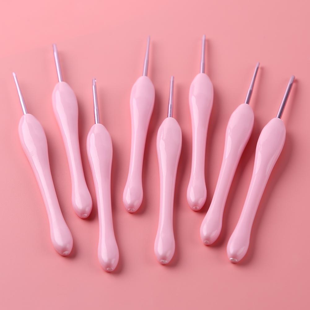 8Pcs Soft Handle Colorful Aluminium Alloy Crochet Hooks Knitting Needles Set Sewing Knitting Chrochet Hooks DIY Craft Tool