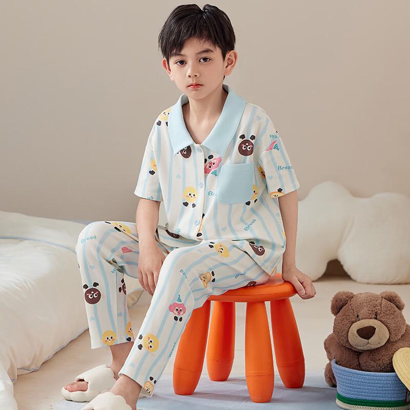 ZISEHY Boys' Cotton Long-Sleeve Pajama Set
