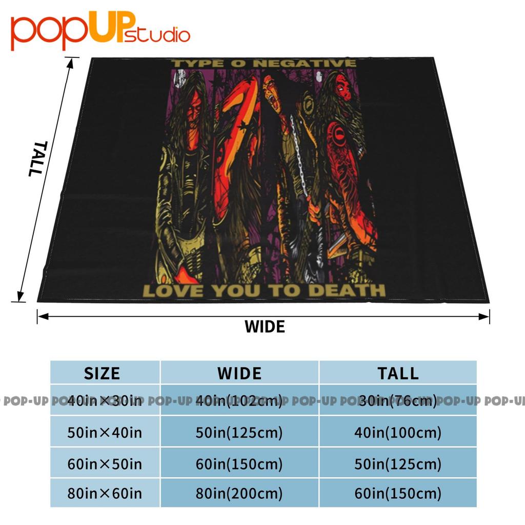 Type O Negative 'Love You To Death' Ultra-Soft Blanket Quilt Winter Sofa Cover Bed Covers