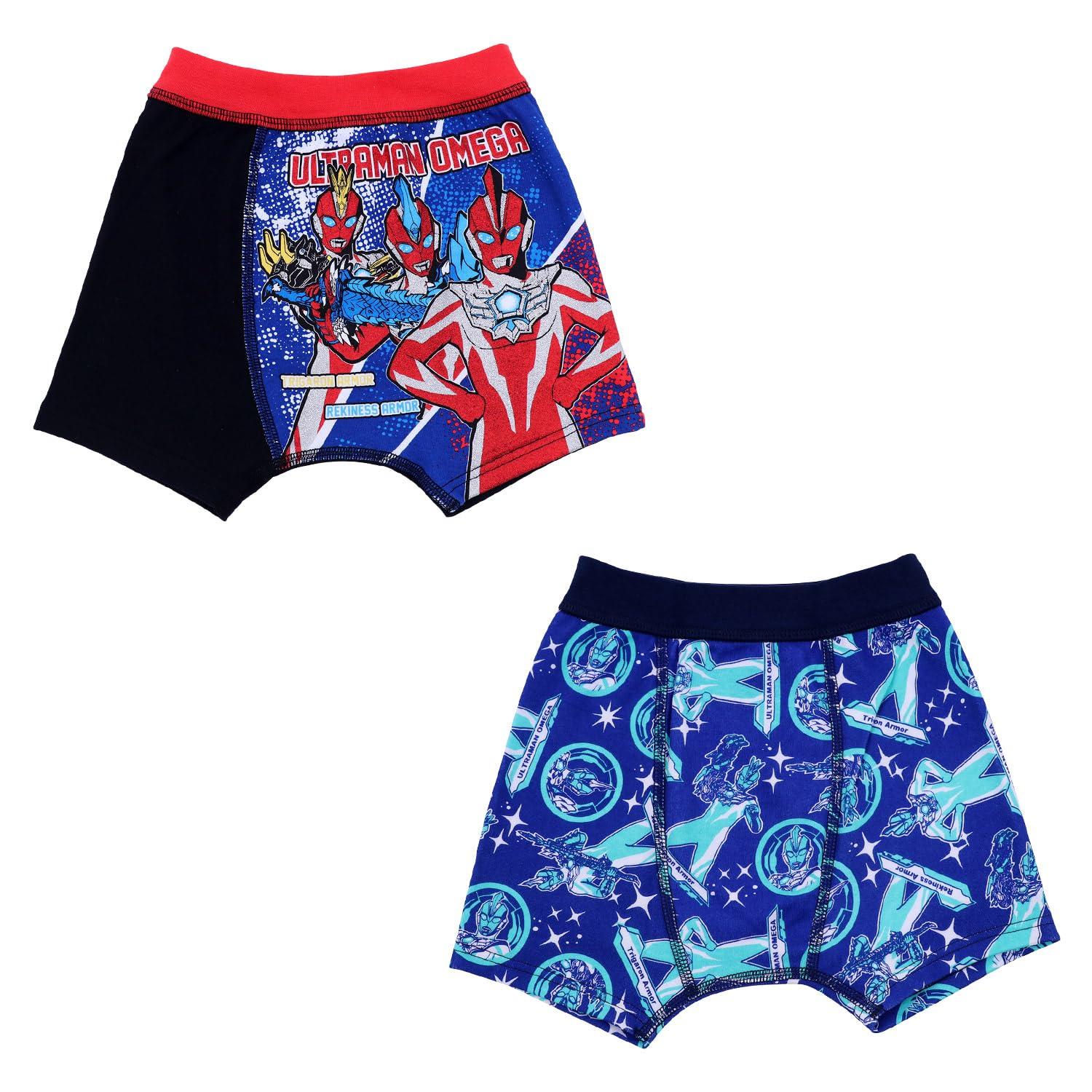 

Airin Bandai Ultraman Premium Boxer Pattern Assorted Briefs, 2-Pack, A, 581, Boys, 35292-03-99,