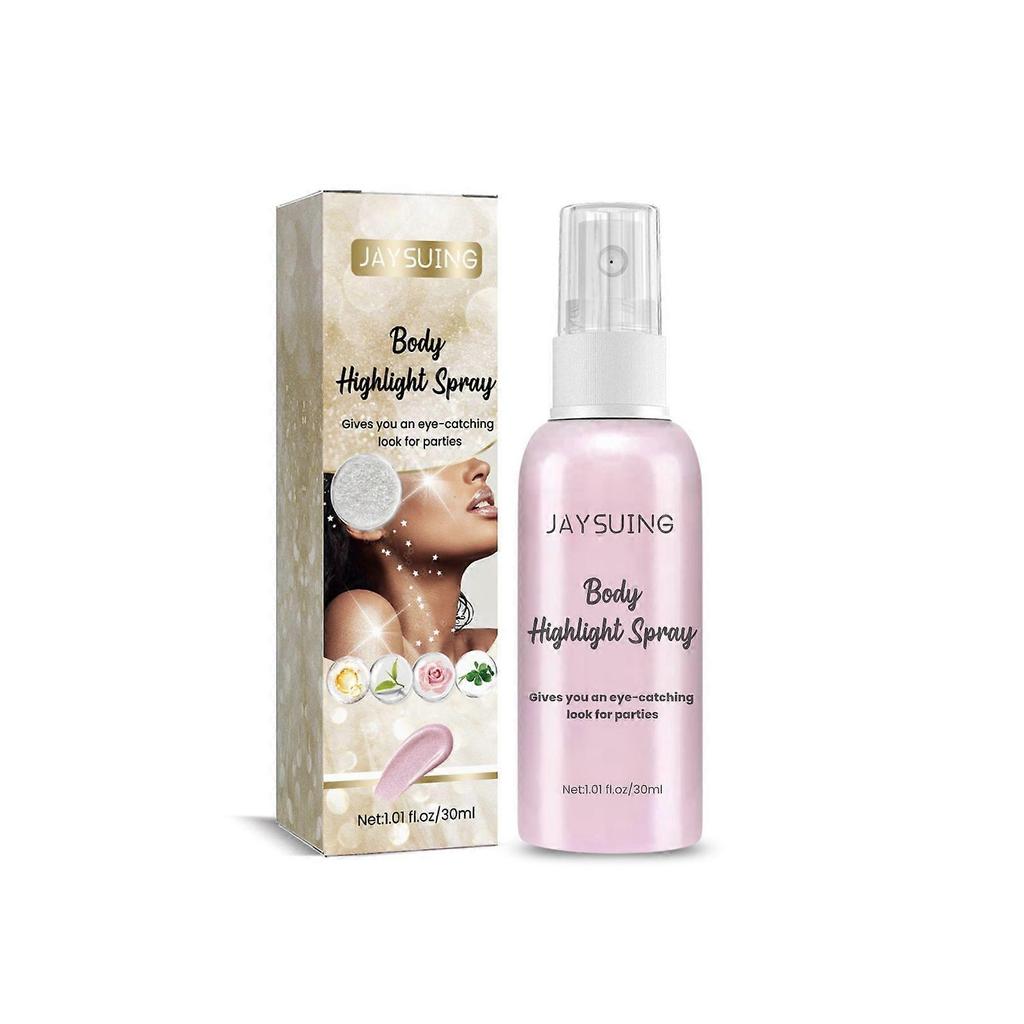 Jaysuing Körper-Schimmer-Spray Nachtclub Party Haut Schlüsselbein Highlighter Mehrfarbiges Glitzer-Spray