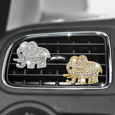 Araba Hava Spreyi Havalandırma Klip Lüks Taklidi Alaşım Fil Otomatik Hava Çıkış Dekorasyon Aromaterapi Difüzör Araba İç Aksesuarları