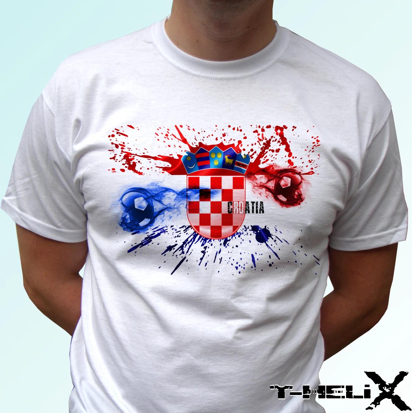 

Croatia football flag - white kids boys T-Shirt top country design - s s kids baby 120