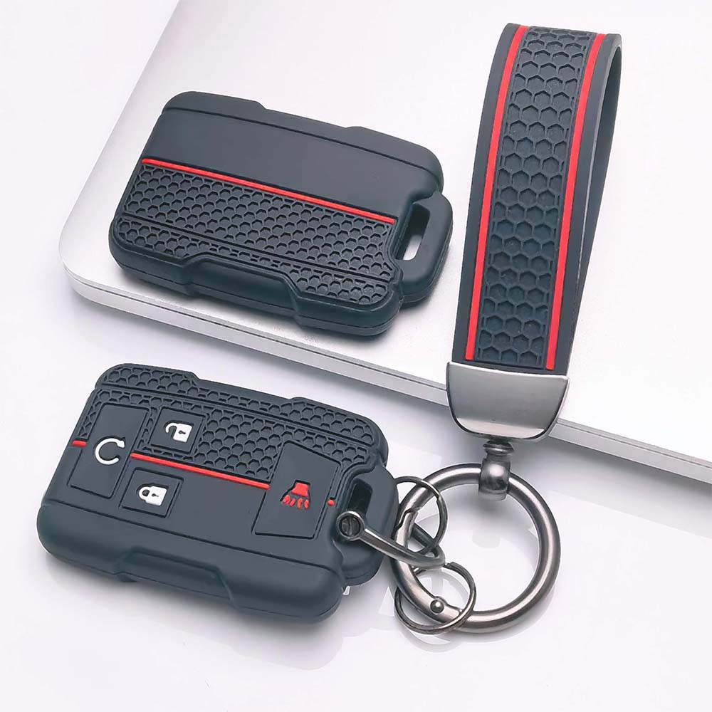 Housse de Porte-clés pour GMC 1500 Sierra 2500HD 3500HD Silverado avec Porte-clés Protection Anti-Rayures Protection Anti-Choc Texture Douce au Toucher