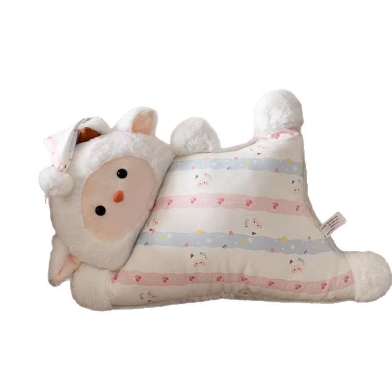 Cartoon Penguin Fox Plush Pillow With Embroidered Animal Design For Home Decor And Relaxation