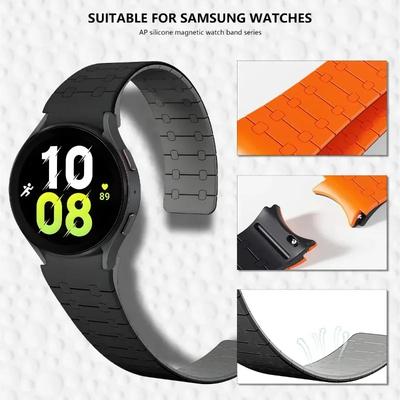 Magnetisches Silikonarmband für Samsung Galaxy Watch7 44mm 40mm Sportarmband 20mm Armband Galaxy Watch 6 Classic 43mm 47mm