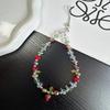 Strawberry Crystal Phone Lanyard With Handcrafted Beads For Girls And Women