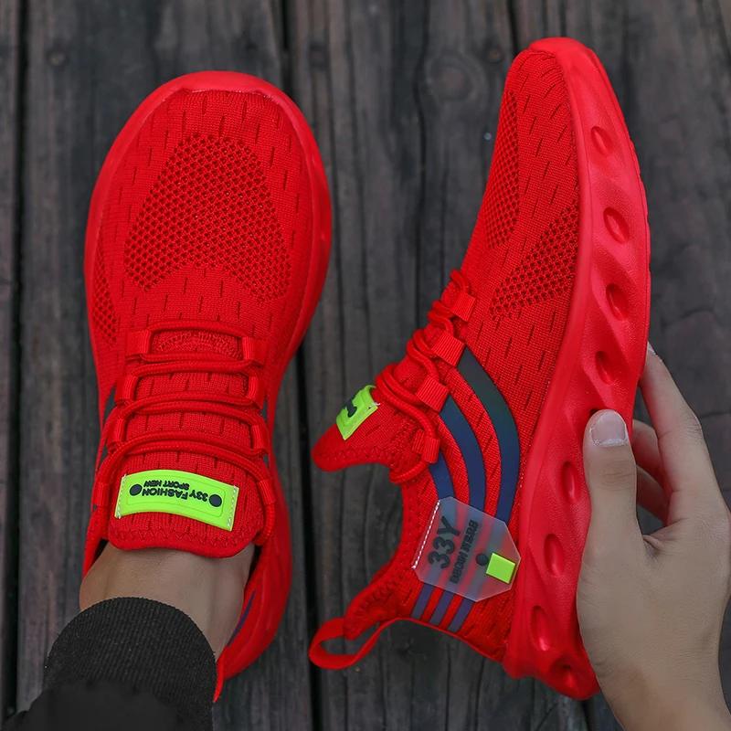 Men'S Summer Breathable Mesh Shoes Lightweight Non Slip Knit Running Sneakers Trendy Aesthetic Focused Jogging Basketball Shoes