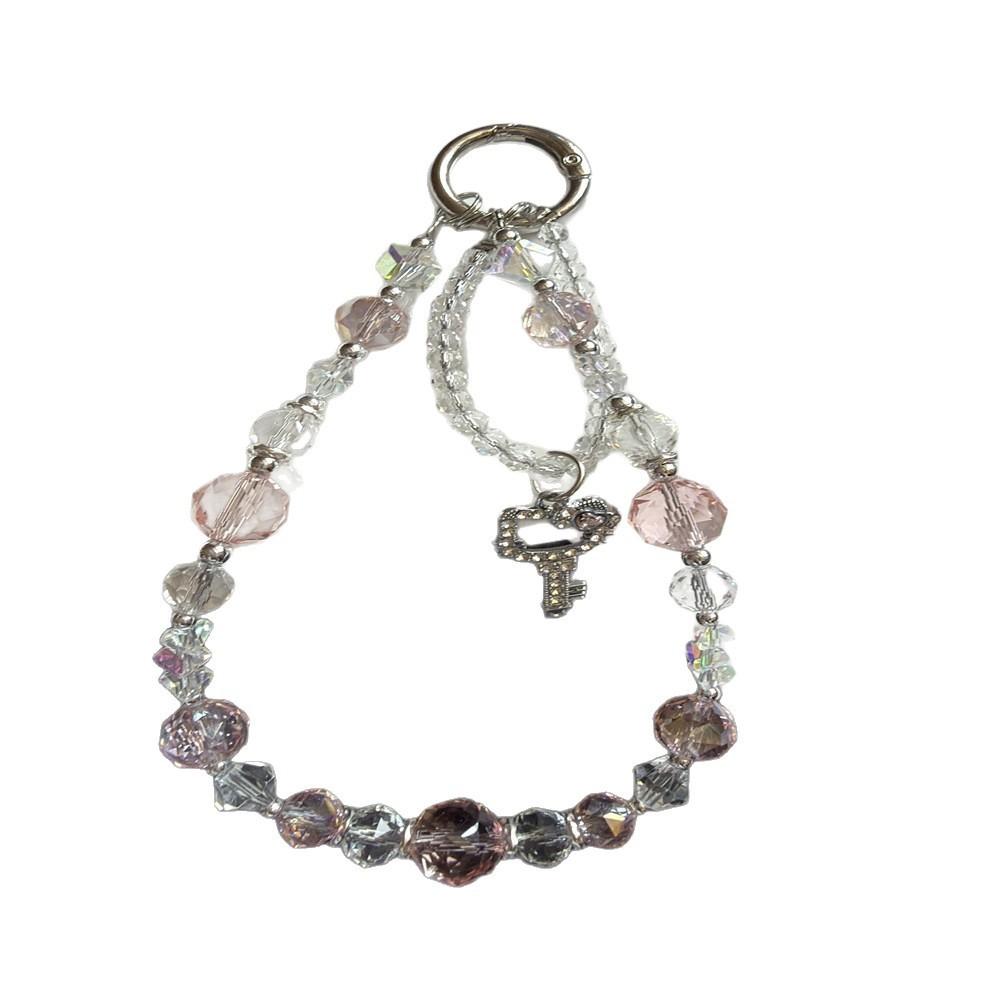 Crystal Cat Keychain Phone Lanyard With Handcrafted Pvc Design For Girls And Boys
