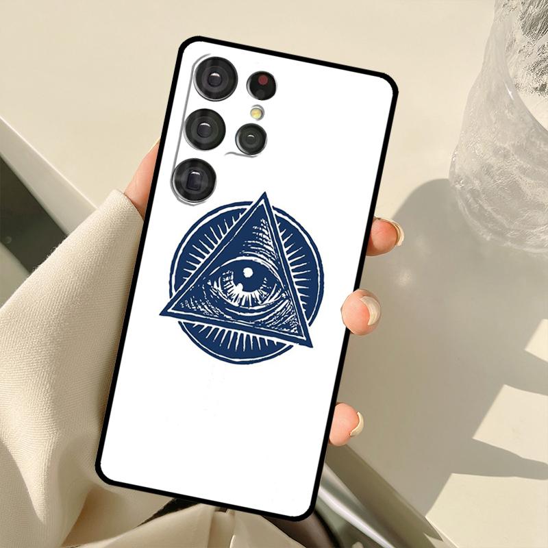 

Чехол для телефона Illuminati Eye Occult Pyramid для Samsung Galaxy S23 S22 Ultra S21 S20 FE S8 S9 S10 Note 10 Plus Note 20 Ultra Galaxy S20Ultra