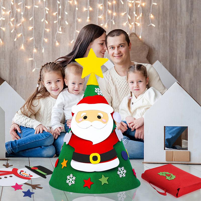 Christmas Decorations, Home Entertainment Christmas Gifts Children Diy Felt Christmas Tree Game Toys