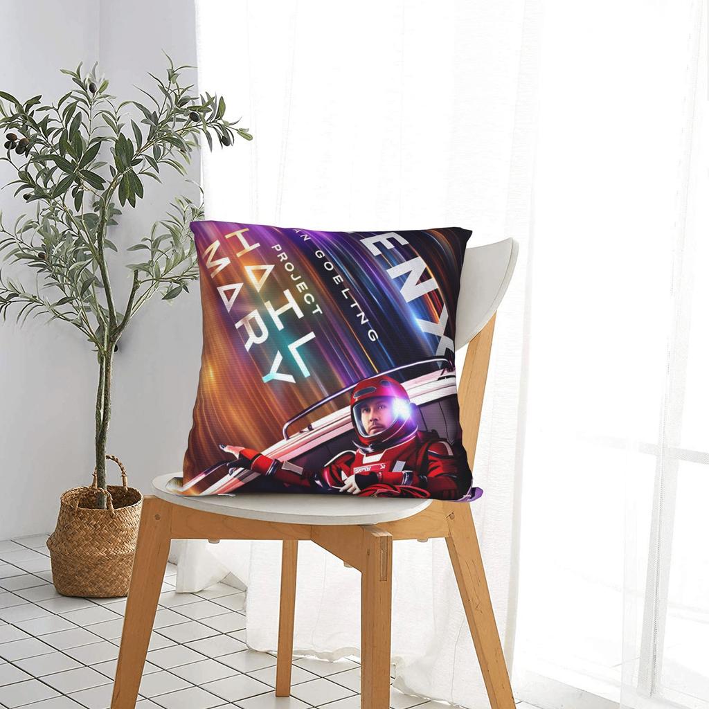 Project Hail Mary Poster Pillowcases Cute Funny Pillow Case For Sofa Couch Bed Living Room Soft Pillow Cover