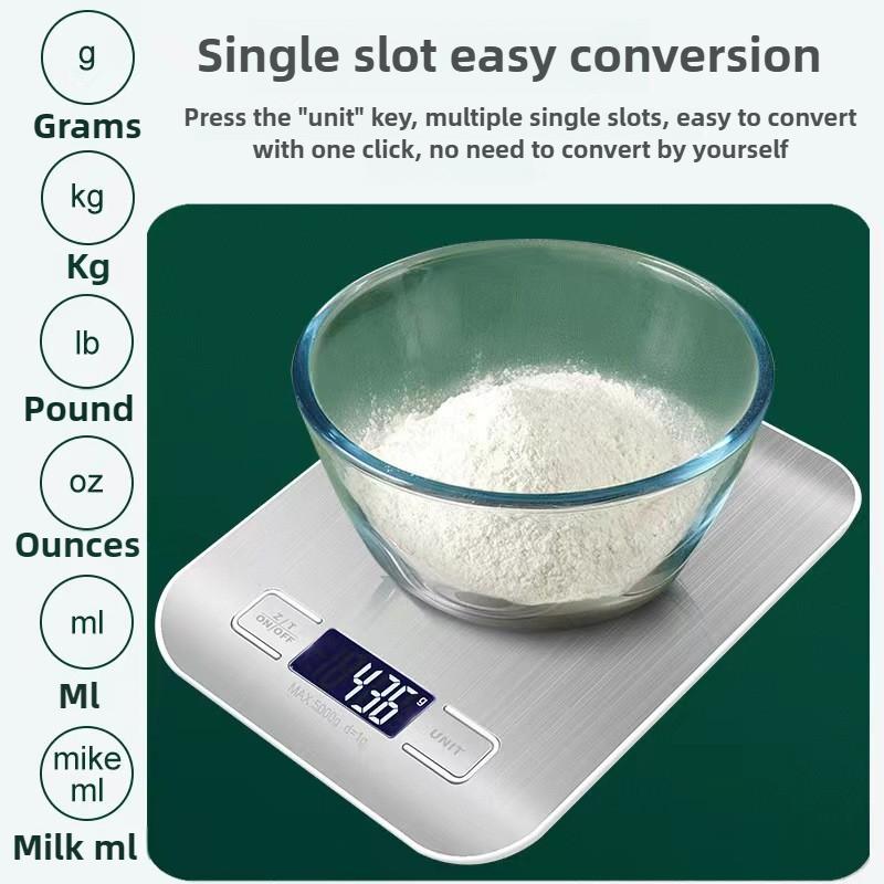 Smart Nutrition Scale - Waterproof Electronic Weighing with Stainless Steel Platform - High Accuracy for Health Foods & Baking