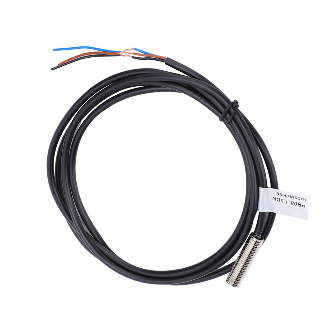 BERM Proximity Switch Waterproof 3‑Wire NPN NO Sensor PR08‑1.5DN DC12‑24V 50/60Hz