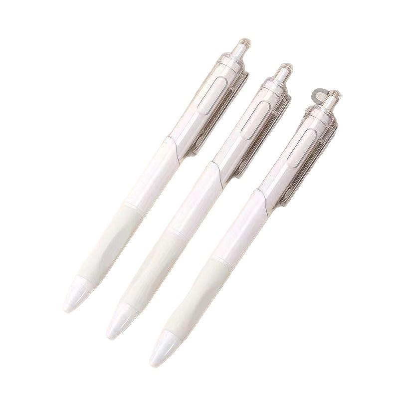 Quick-Dry Student Click Gel Pen, 0.5mm Black Ink, Smooth Writing