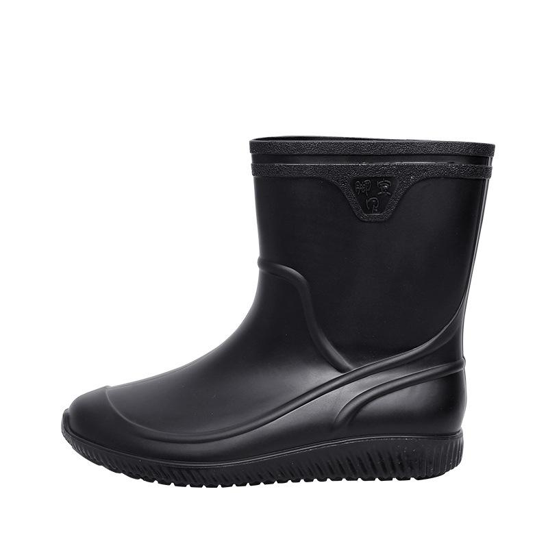 Water shoes rain shoes fashion men's medium tube rain boots rubber shoes galoshes fishing rubber shoes